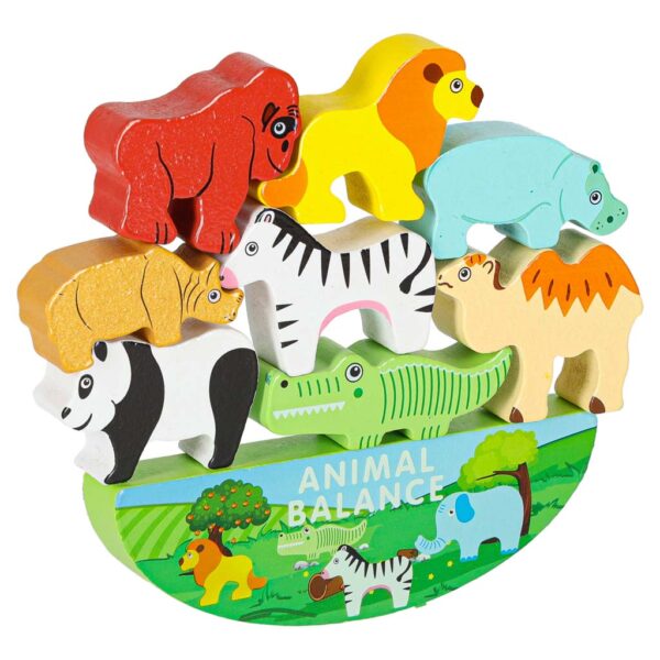 Safari în Echilibru – Joc de Balansare din Lemn