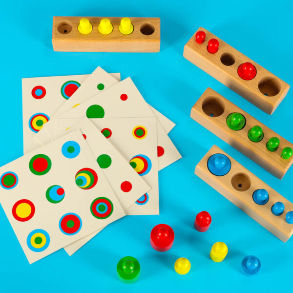 Cilindrii Curcubeu Montessori